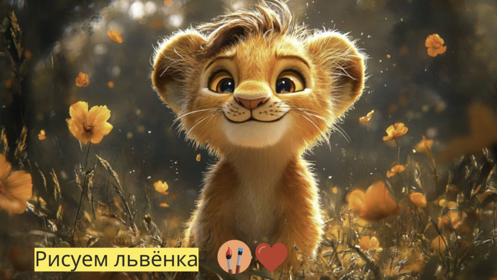 Маленькие художники: Рисуем львёнка - Детский образовательный мультфильм смотреть онлайн