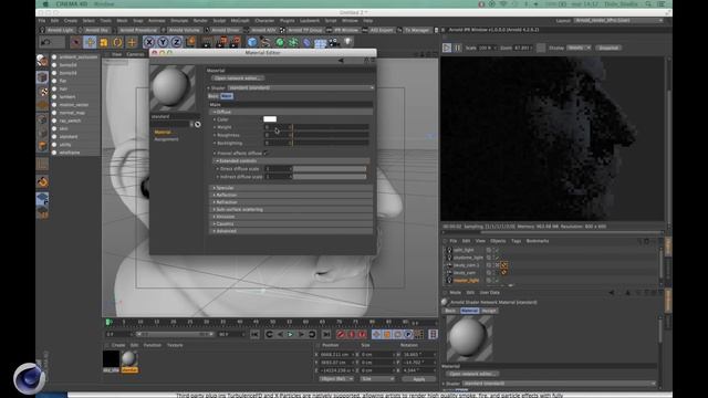 Cinema 4D - Arnold Render Tutorial Start to Set up Skin Shader смотреть онлайн