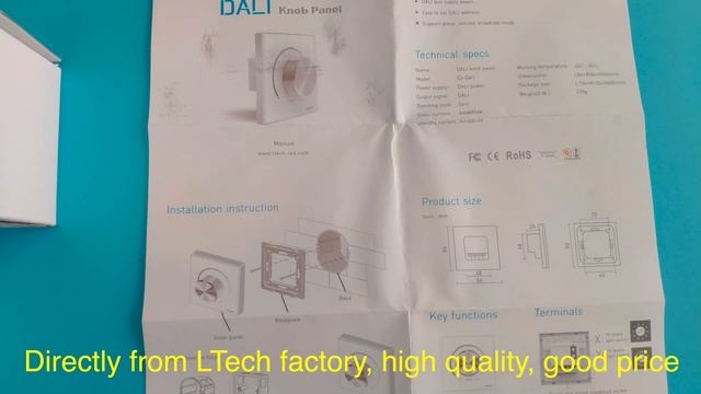 LTech E6-DA1 DALI knob panel LED dimmer - happyttt.com смотреть онлайн