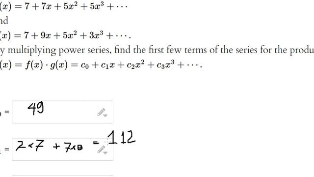 Suppose that f(x) and g(x) are given by the power series f(x) = 7+ 7x + 5x^2 + 5x^3 + ... and смотреть онлайн