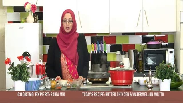 BAWARCHI KHANA TODAY'S RECIPE BUTTER CHIKCEN & WATERMELLON MOJITO 17 08 18 P1 смотреть онлайн