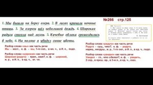 ГДЗ 4 класс, Русский язык, Упражнение. 266  Канакина В.П Горецкий В.Г Учебник, 2 часть
