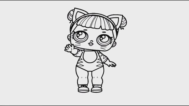 Рисуем Раскраски КУКОЛКА ЛОЛ Раскраски для детей смотреть онлайн