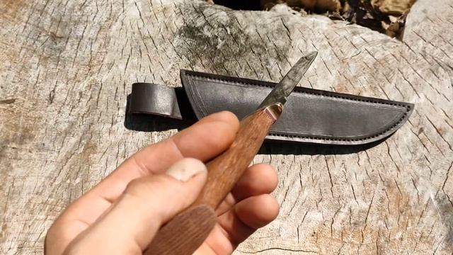 Мисливський ніж зі сталі N690, на руків'ї дерево Лайсвуд. смотреть онлайн