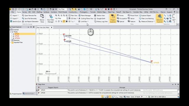 Baseline Process Using Trimble Business Center TBC