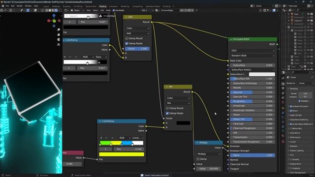 Edge Glow Material | Blender Tutorial смотреть онлайн