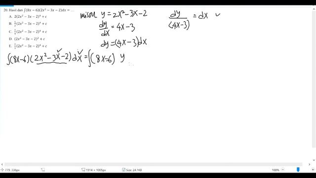 Hasil dari integral (8x-6)(2x2-3x-2) dx adalah смотреть онлайн