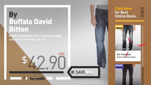 Top Black Friday Buffalo David Bitton Deals: Buffalo David Bitton Men's King Slim Fit Bootcut Jean, смотреть онлайн