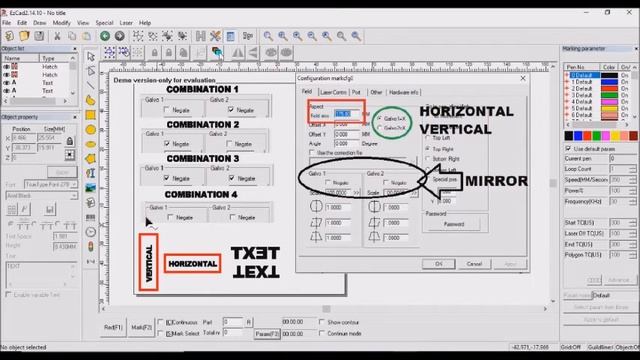 Vertical to Horizontal drawing conversion or mirror effect in Laser Marking Machine смотреть онлайн