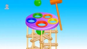 Learn Colors with New Wodden Hammer Educational Toys Color Balls | Colors Video Collection for Kids