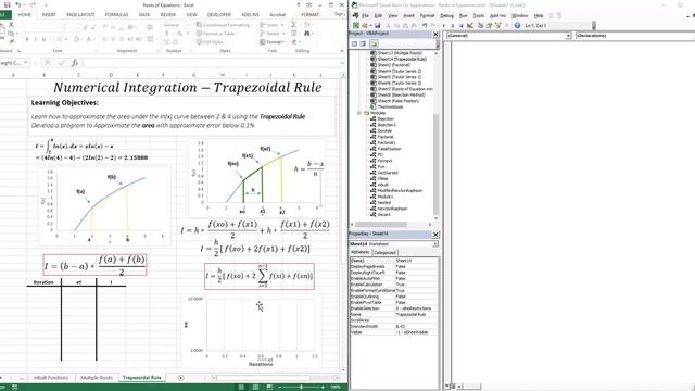 Trapezoidal Rule - EXCEL/VBA смотреть онлайн