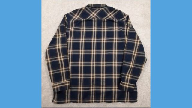 WRANGLER ATG Men's Button Up Shirt 2X LARGE Regular Long Sleeve Blue Grey Plaid 0426 смотреть онлайн