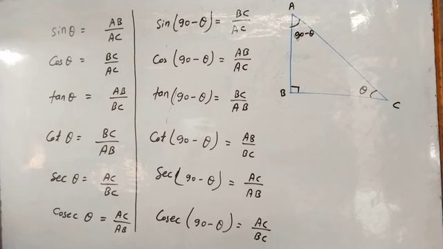 sin(90° - θ) =cos θ; cos (90° - θ) = sin θ. tan (90° - θ) = ; tan (90° - θ) = cot θ. Similarly, cs смотреть онлайн