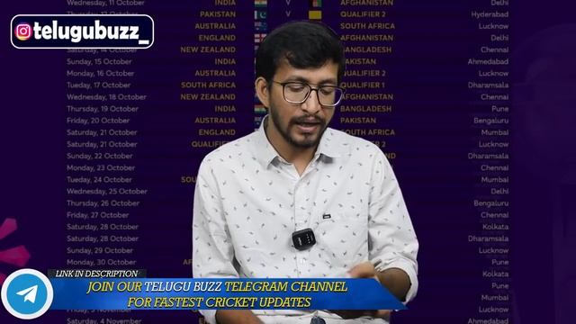 Cricket World Cup Schedule | 2023 World Cup Match Timings | India World Cup Schedule | Telugu Buzz смотреть онлайн