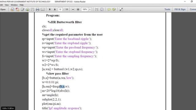 Design of IIR Butterworth Filter смотреть онлайн