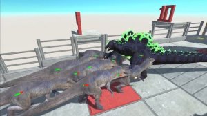 Dinosaurs Revolt Battle with Megalodon Rex + Indominus Rex + Indoraptor VS All Godzilla