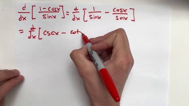 Derivative of (1-cos(x))/(sin(x)) смотреть онлайн