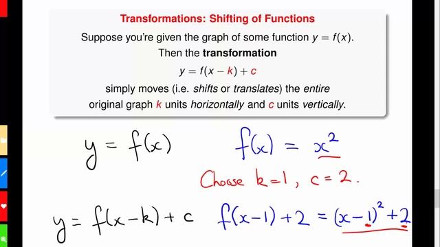 Sketching quadratics using shifting transformations смотреть онлайн