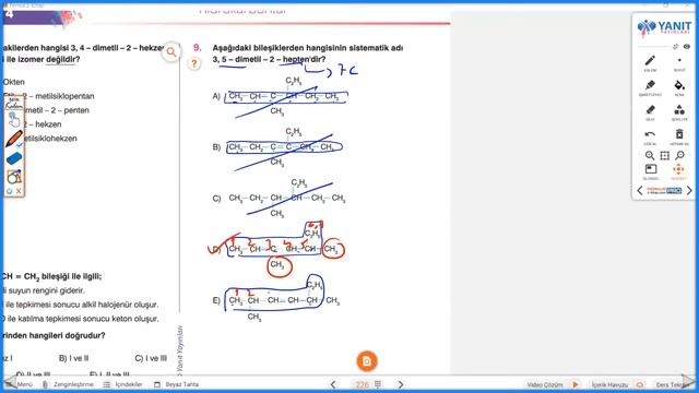 Hidrokarbonlar Soru Çözümü-1 ( YES-Öğretici Test-12.Sınıf -AYT ) смотреть онлайн