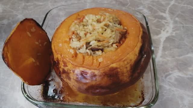 Плов с тыквой, яркий, вкусный! смотреть онлайн