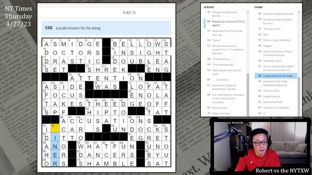 Hope You Solved In-app! [0:11/5:46]  ||  Thursday 4/27/23 New York Times Crossword
