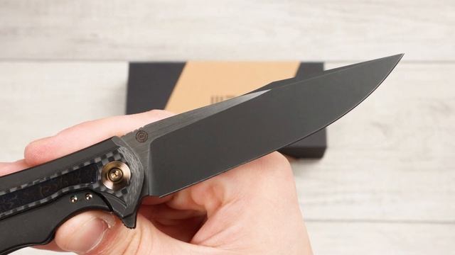 Нож WE Knife Zonda, CPM 20CV, Carbon / Flamed / Black Titanium Handle