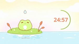 50 Mins timer - Study Timer aesthetic rain with cute frogs #timer #studymusic  #asthetic
