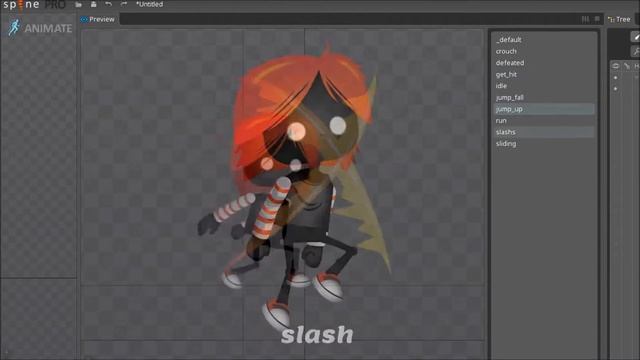 SPINE 2D - SHADOW RED HEAD GIRL SPRITES GAME ASSET смотреть онлайн