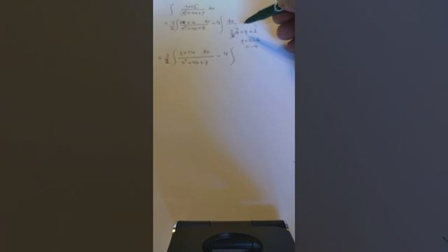 Integral (3x + 2)/(x^2 + 4x + 7) dx смотреть онлайн