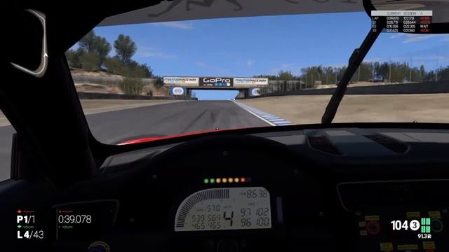 PROJECT CARS RUF GT3 @MAZDA RACEWAY LAGUNA SECA HEAVY FUEL RACE SETUP смотреть онлайн