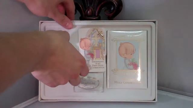 First Communion Gifts for a Boy ~ Precious Moments Communion Set смотреть онлайн