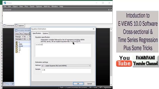 Eviews Tutorial for Beginners смотреть онлайн