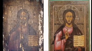 Реставрация иконы Господь Вседержитель.