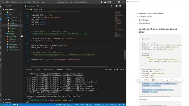 Django CRUD Blog Simples: Configurando arquivos Static (Parte 3) смотреть онлайн