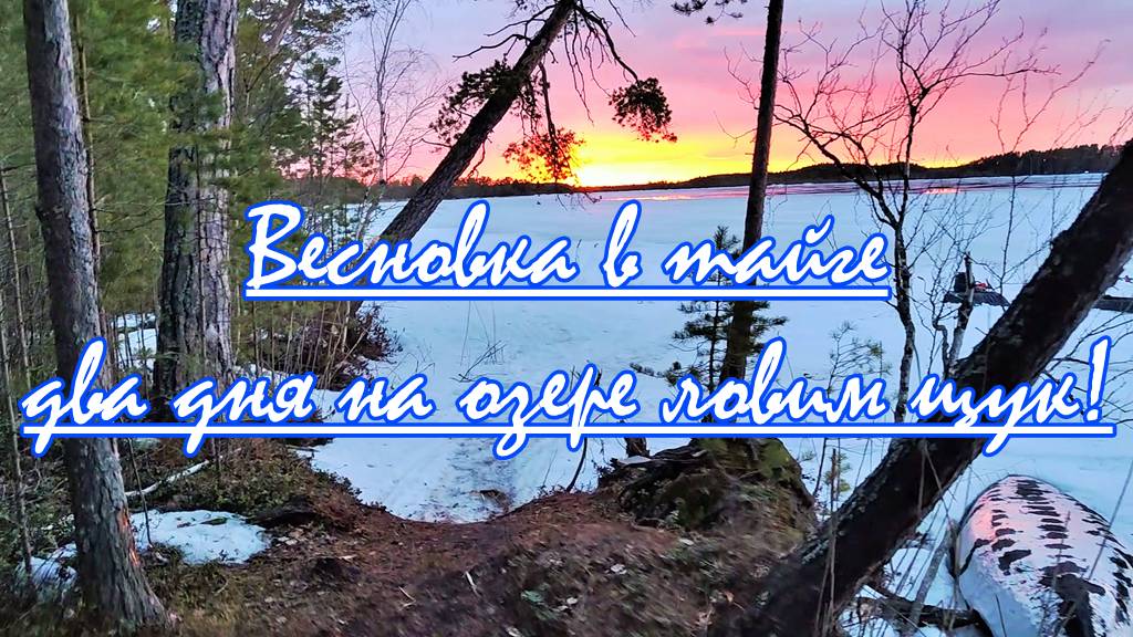 Весновка 2024, апрель, два дня на тайном озере ловим щук! #рыбалка #наозере  #закат #щуканажерлицы