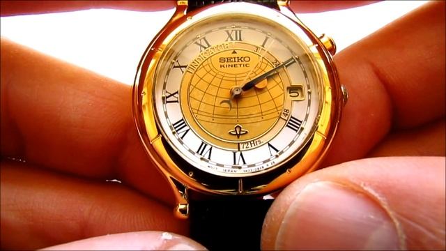 Seiko indicator Kinetic 3M22 0A60 Ladies Watch смотреть онлайн