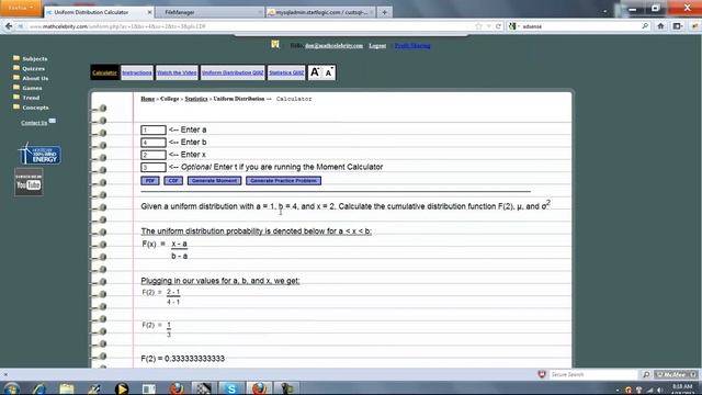 Uniform Distribution Calculator смотреть онлайн