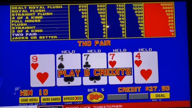 Video Poker: Jacks or Better Royal Deal Poker Session - 50 Cent Machine смотреть онлайн