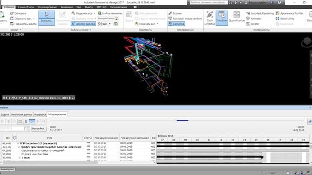 Инженерные системы SPA комплекса в Санкт-Петербурге в BIM-среде (Autodesk Navisworks) смотреть онлайн