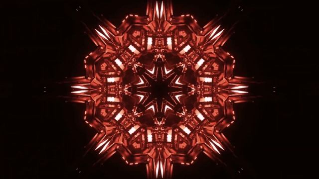 Metallic Neon Red Mandala in VJ Loop| Relax | Motion 4k Screensaver | Abstract Background смотреть онлайн