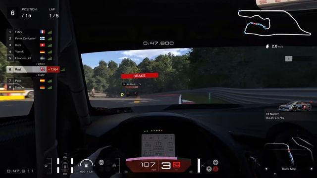 Racing in Sport mode Audi R8 Gran Turismo 7 смотреть онлайн