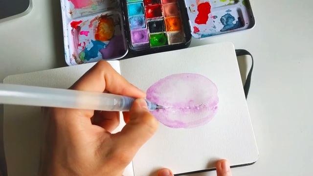 Watercolor Speed Painting - Macaron ( 3 Minutes) смотреть онлайн