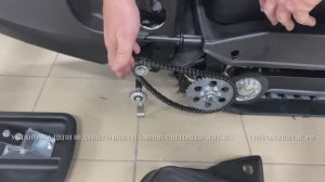 Как установить цепь на мини-снегоход Пегас