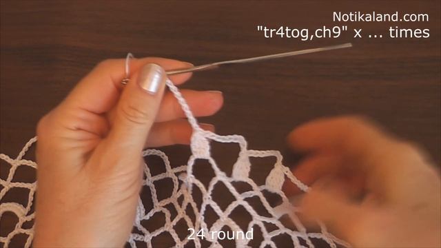 CROCHET How to crochet doily #2 EASY Tutorial Part 8, 23 - 25 round смотреть онлайн