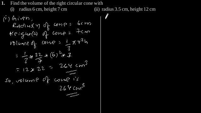 CBSE Class-9 Maths NCERT solution - Surface Areas And Volumes - Exercise 13.7 - Problem 1 смотреть онлайн