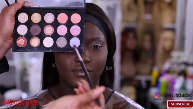 MELANIN HAIR AND MAKEUP TRANSFORMATION|NATURAL MAKEUP |NADULA HAIR| DARK SKIN смотреть онлайн