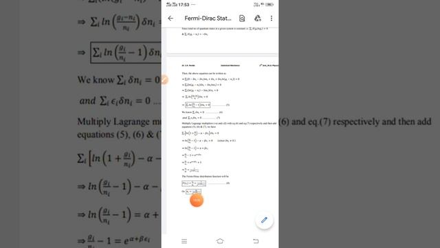 Fermi Dirac statistics смотреть онлайн
