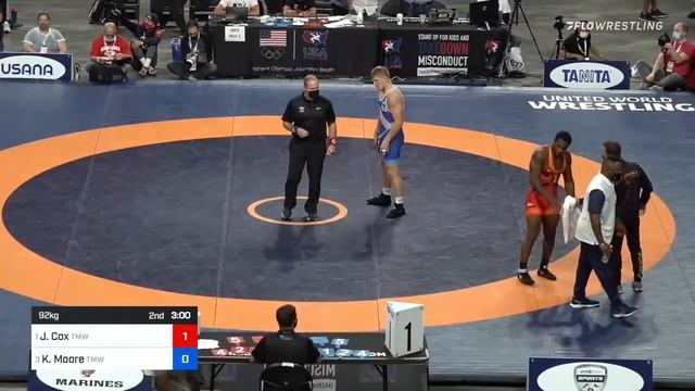 92 Kg Round 1 - J'den Cox, Titan Mercury Wrestling Club Vs Kollin Moore, Titan Mercury Wrestling C смотреть онлайн