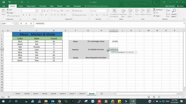 How to calculate Mean Median Mode in Excel | How To Find Mean, Median, Mode | Mean, Median, Mode смотреть онлайн