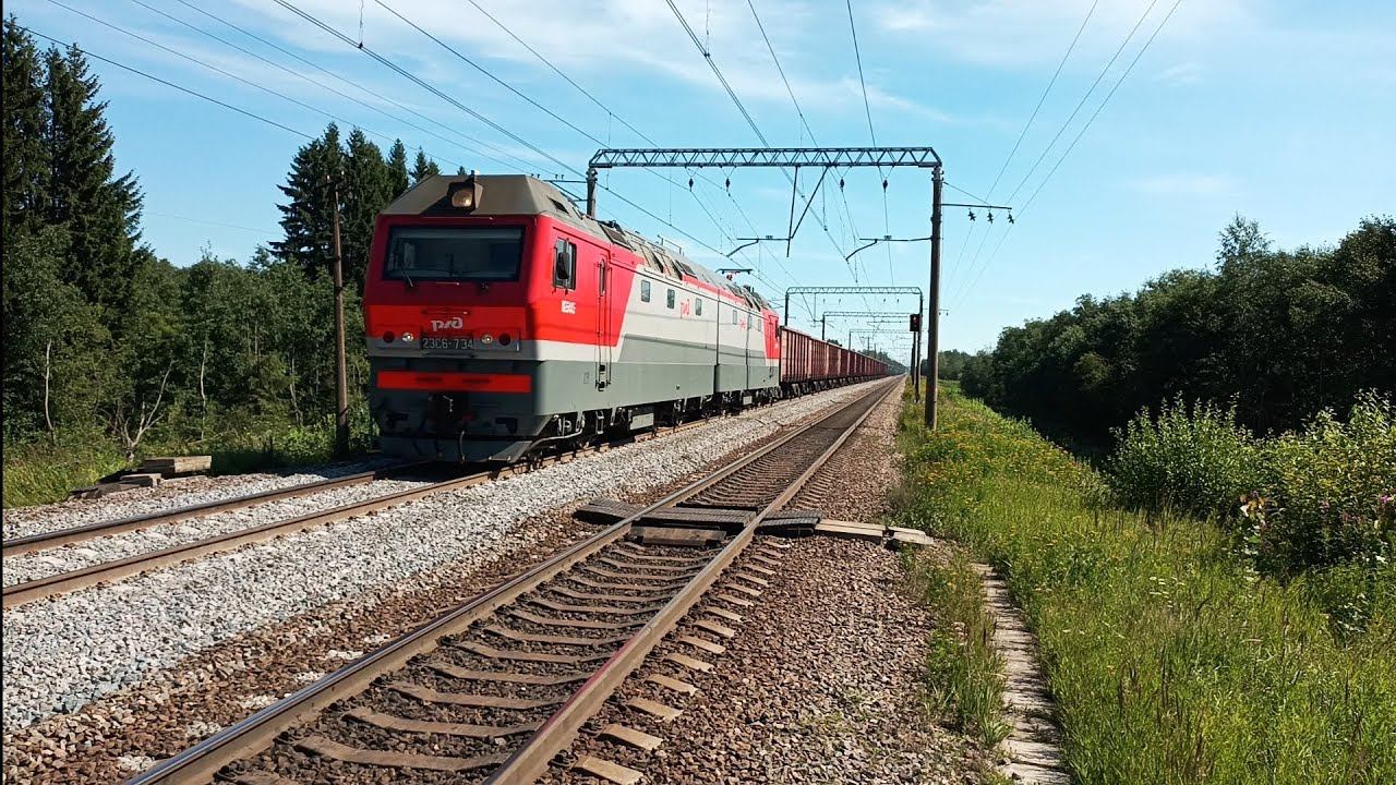 "От старичков ВЛ10 до молодухи 3ЭС4К и 2ЭС6" Поезда на перегоне Назия - Жихарево. Окт Ж/Д. Часть 1 смотреть онлайн